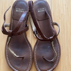 Stuart Weizmann Leather thong sandals